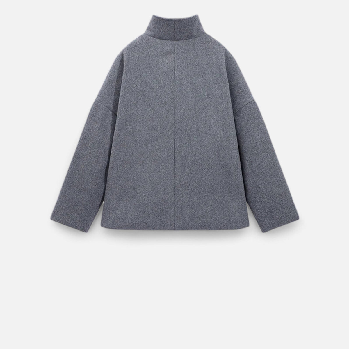 Ancienne Monde | Manteau Court Femme Col Haut Élégant