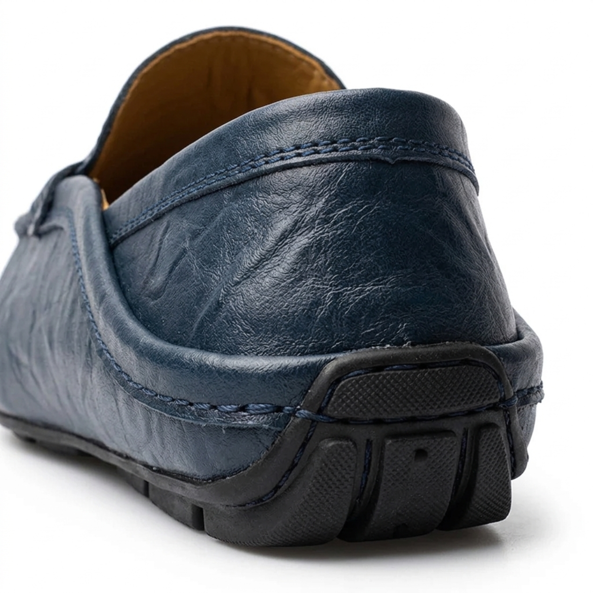 Mocassins homme en cuir — talon rabattable — voyage et style décontracté
