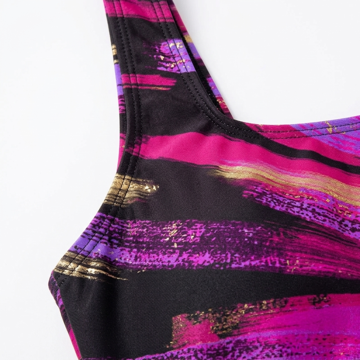 Maillot de bain femme — gainant col carré — vacances et piscine