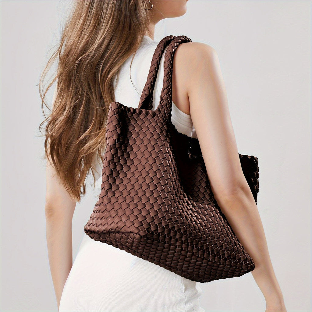 Sac tote femme tresseé grande contenance