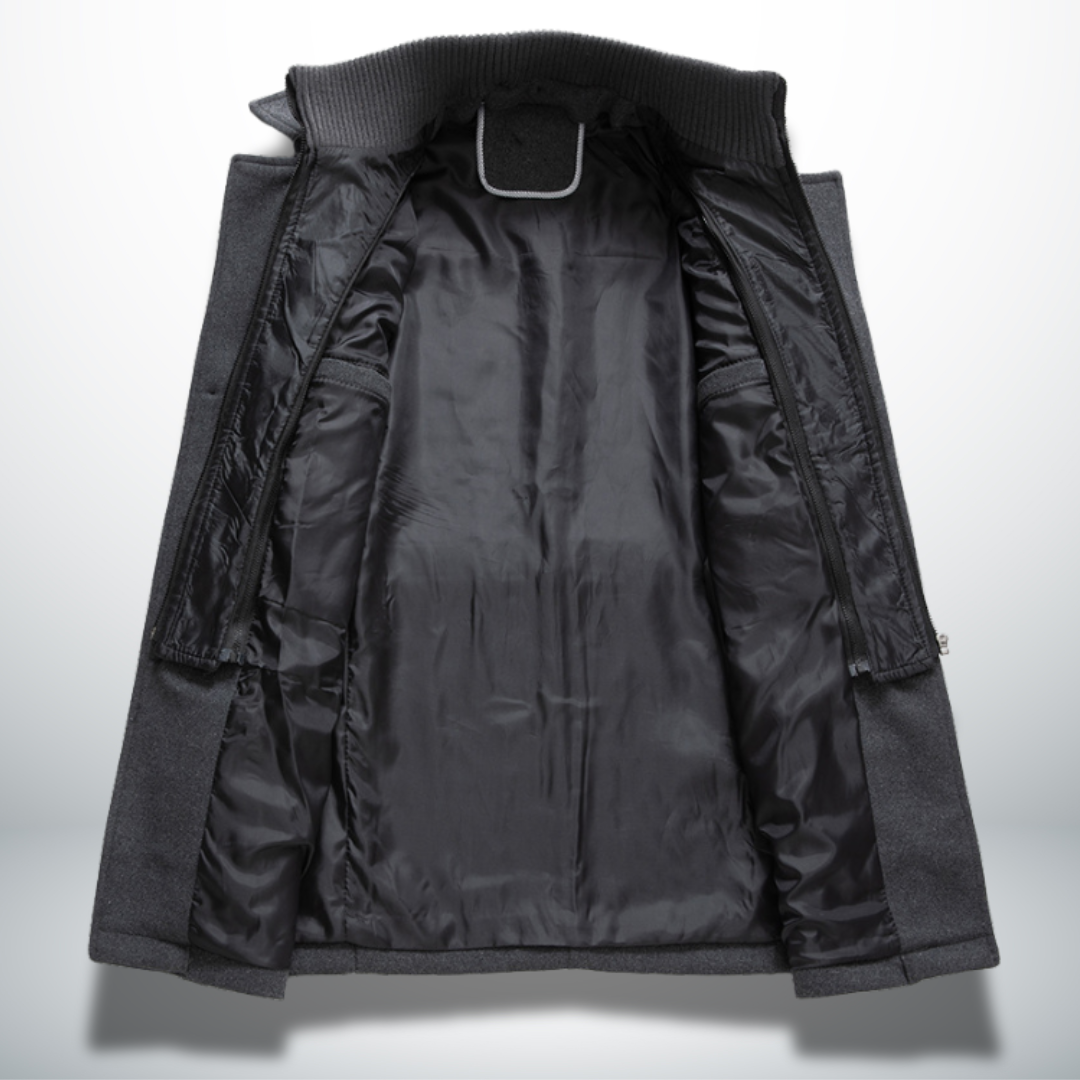 Manteau Boutonné Homme – Silhouette Classique et Style Smart-Casual
