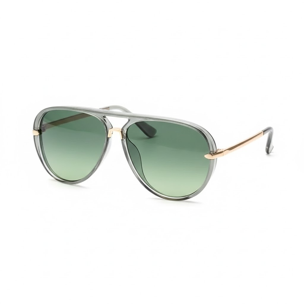 Lunettes de soleil aviateur monture alliage métallique unisexe avec verres teintés