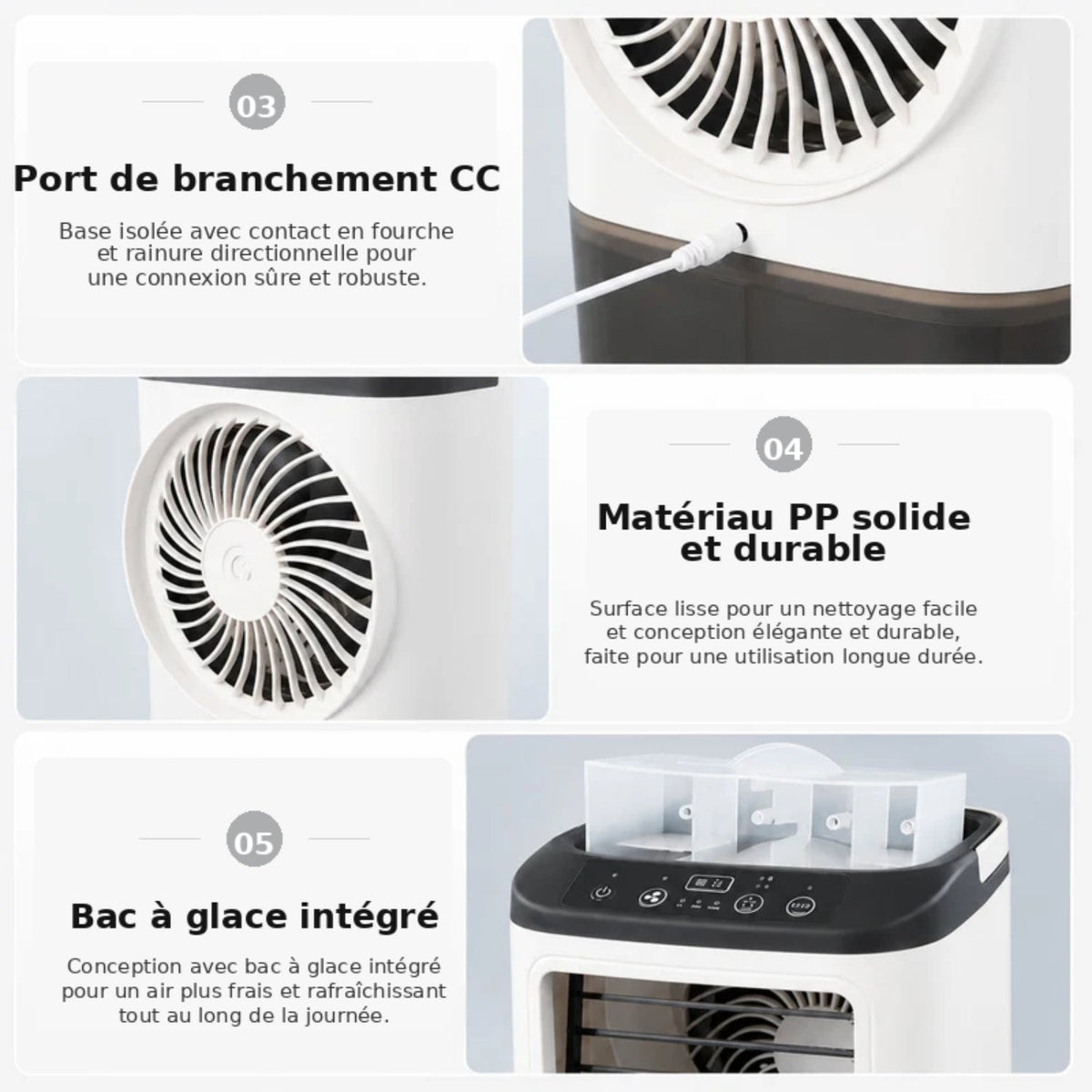 Compact USB Cooling Fan with Humidification and 3 Speeds