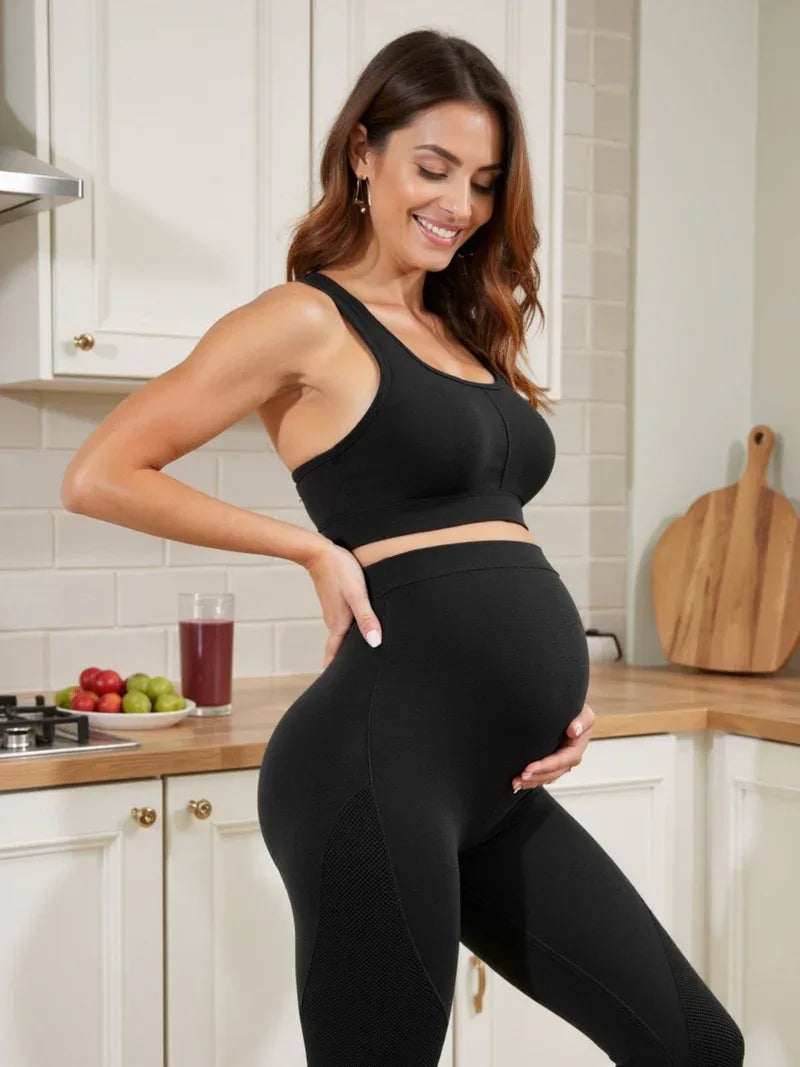 Legging de maternité avec soutien abdominal