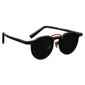 Lunettes de soleil rondes vintage protection UV400 monture polycarbonate unisexe