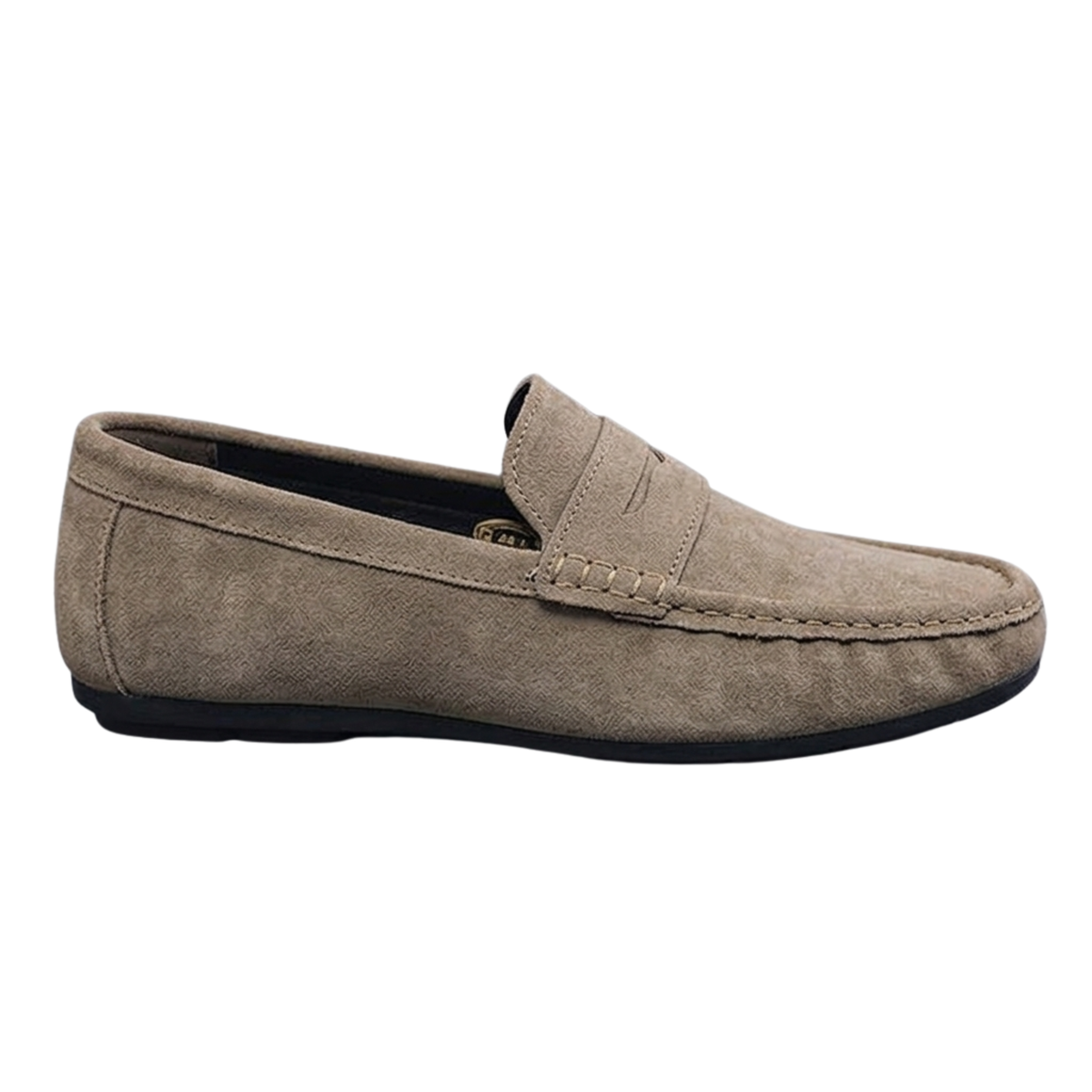 Mocassins en daim pour homme — bride penny — style quotidien décontracté
