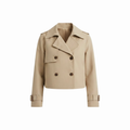 Trench-coat court pour femme à double boutonnage style vintage et chic