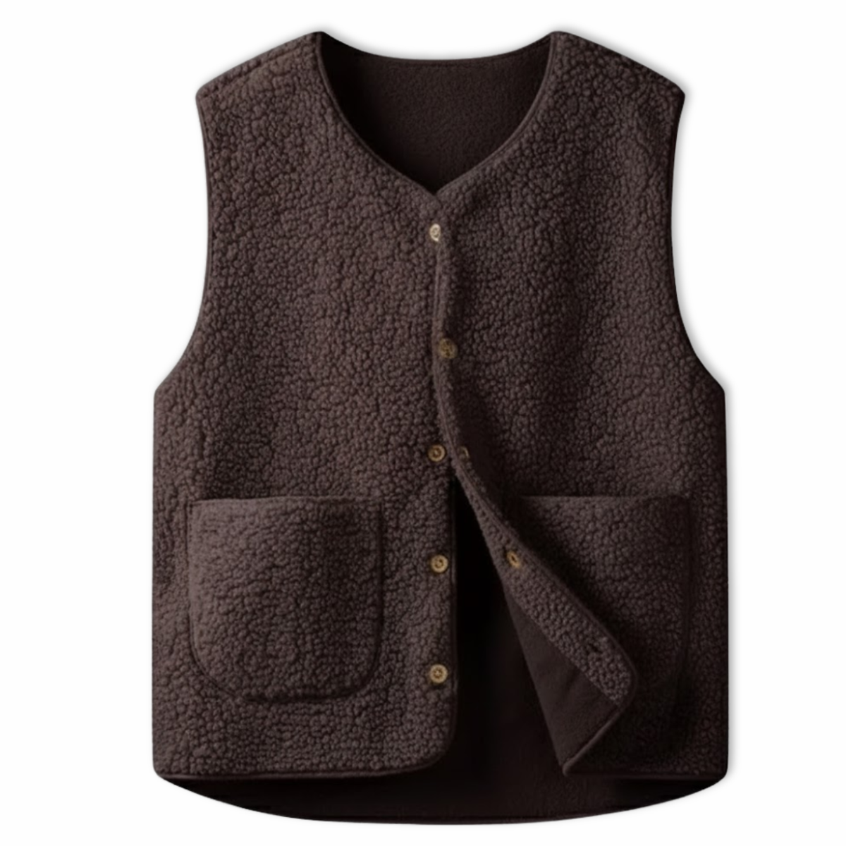 Ancienne Monde | Gilet Femme Sans Manches en Polaire Teddy Douce