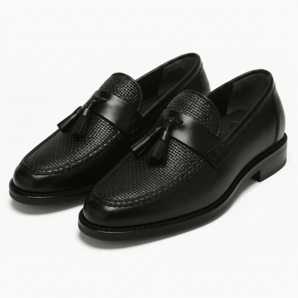 Souliers tressés homme — mocassins slip-on pour le bureau