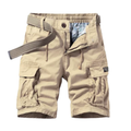 Bermuda cargo en coton — style utilitaire multi-poches — vacances