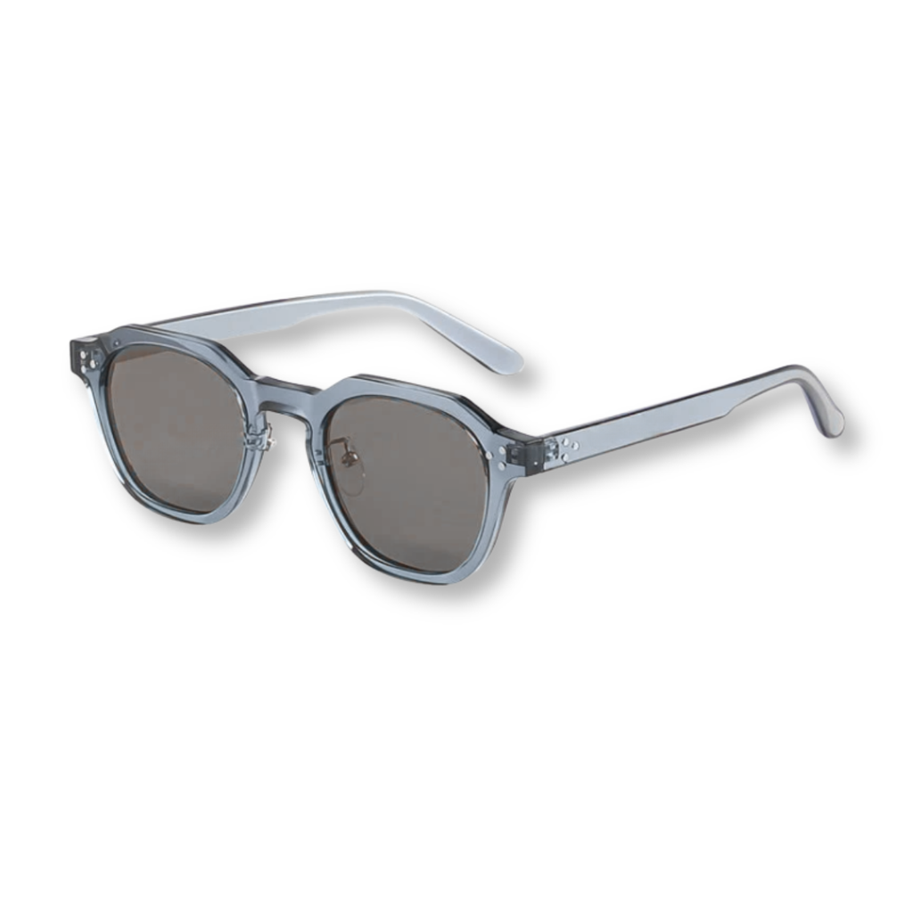 Lunettes de Soleil Polarisées Hexagonales avec Monture en Acétate et Double Pont