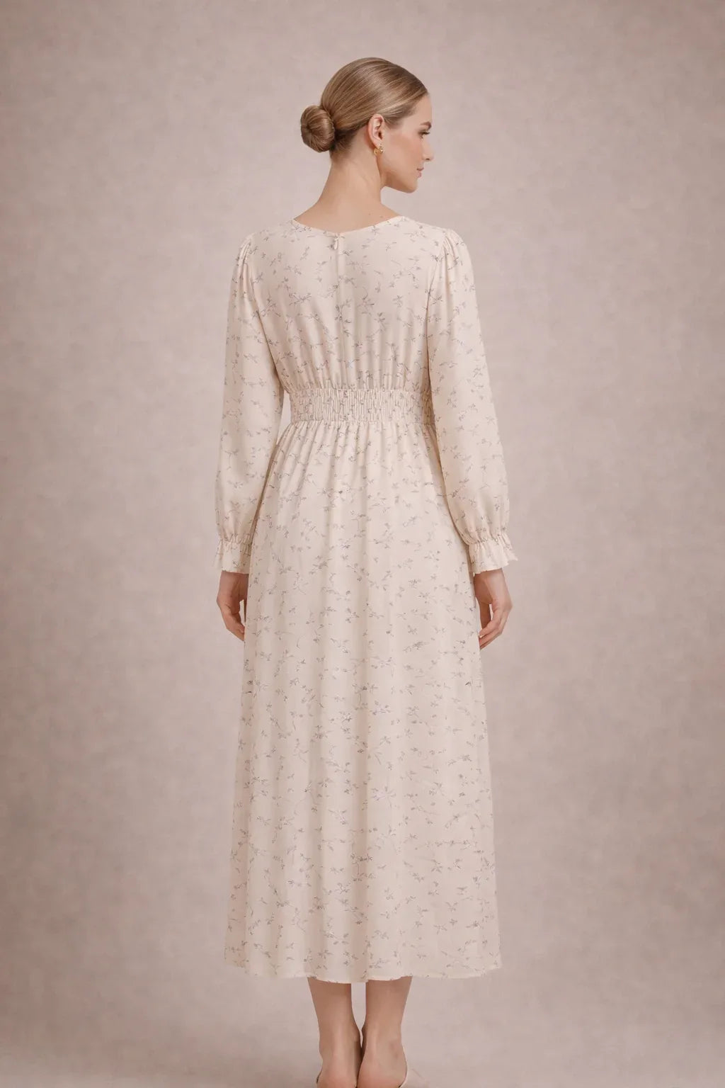 Robe grossesse longue fleurie taille empire