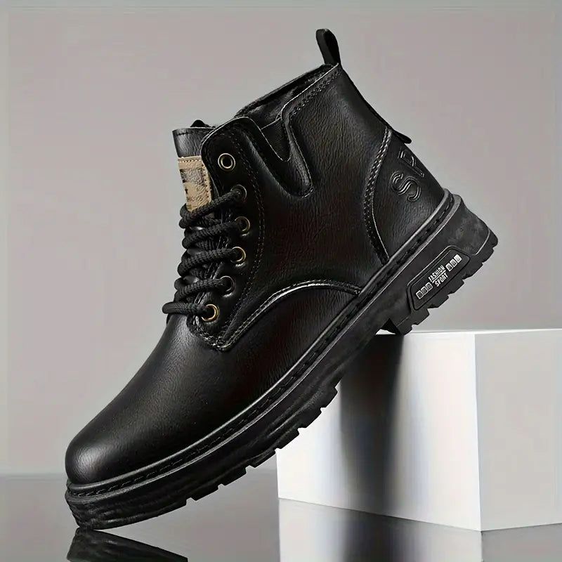 Bottes Cuir Véritable Homme – Semelle Robuste et Confort Durable