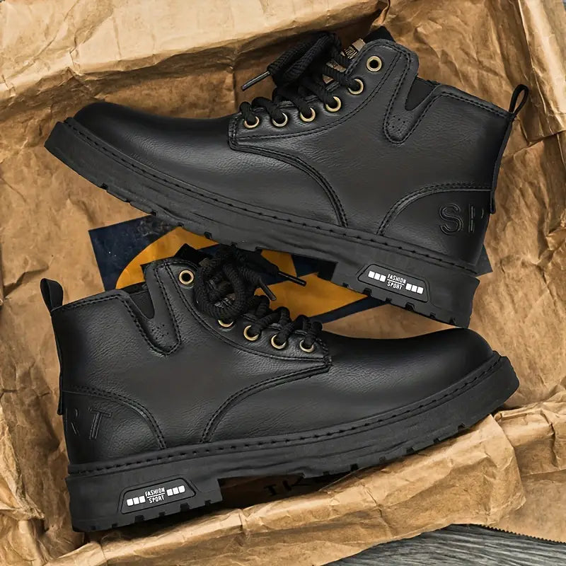 Bottes Cuir Véritable Homme – Semelle Robuste et Confort Durable
