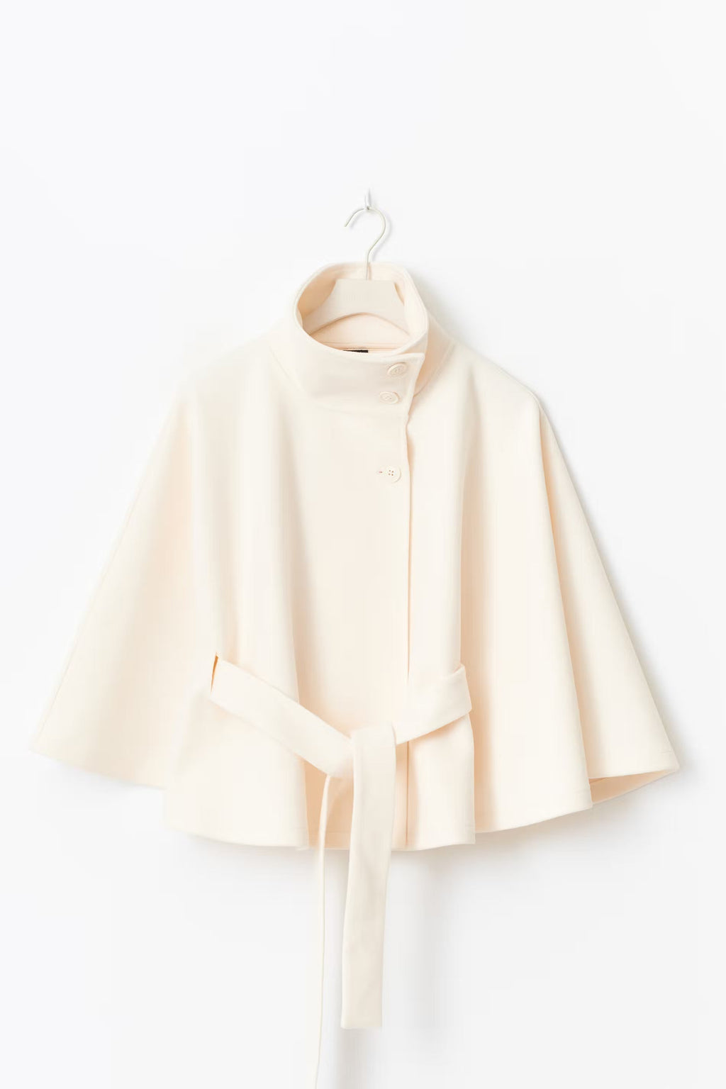 Cape Femme – Col Montant Ceinture À Nouer Silhouette Ample
