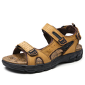 Sandales en cuir homme — bride velcro — marche et extérieur