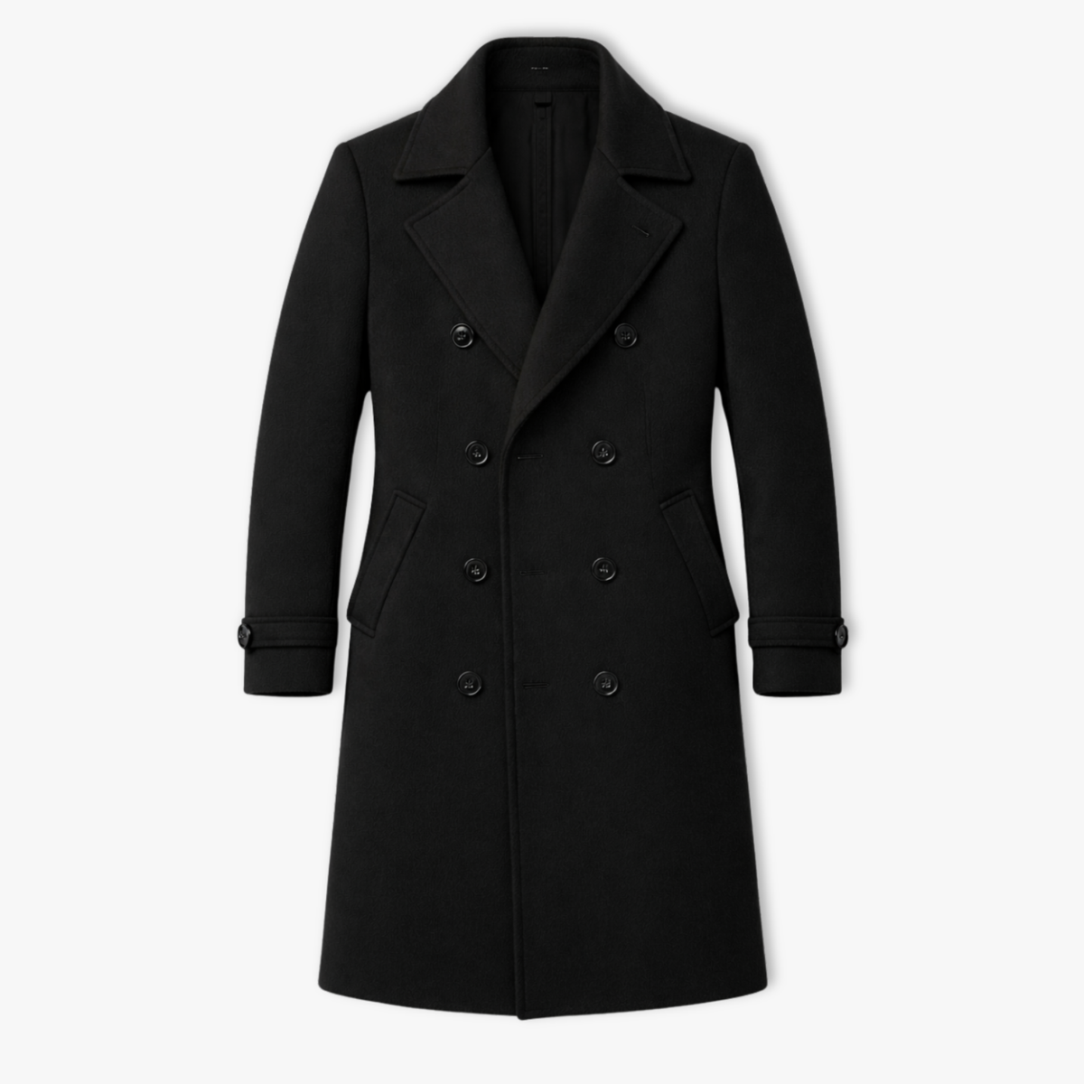 Manteau en laine pour homme automne hiver style business casual double boutonnage trench long