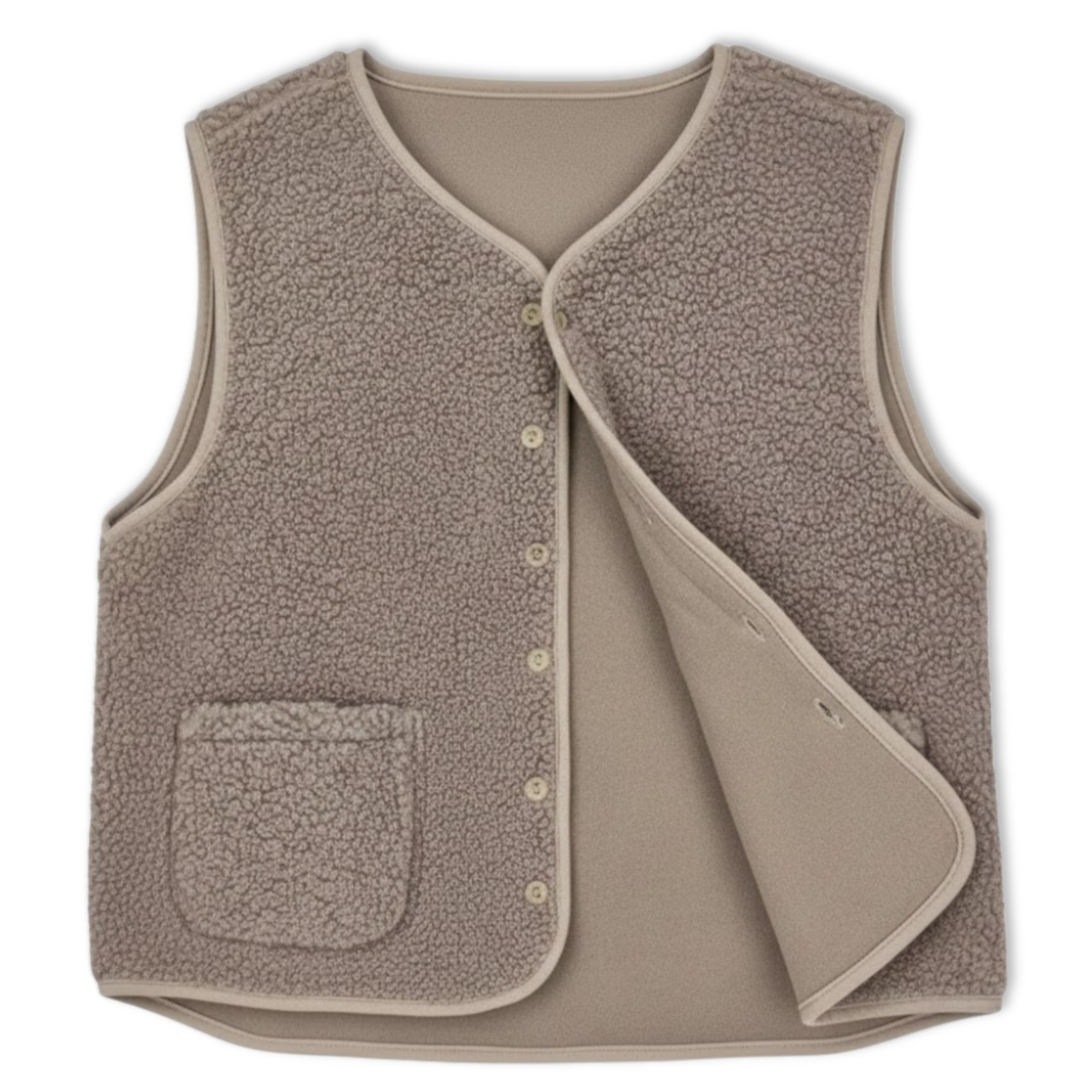 Ancienne Monde | Gilet Femme Sans Manches en Polaire Teddy Douce