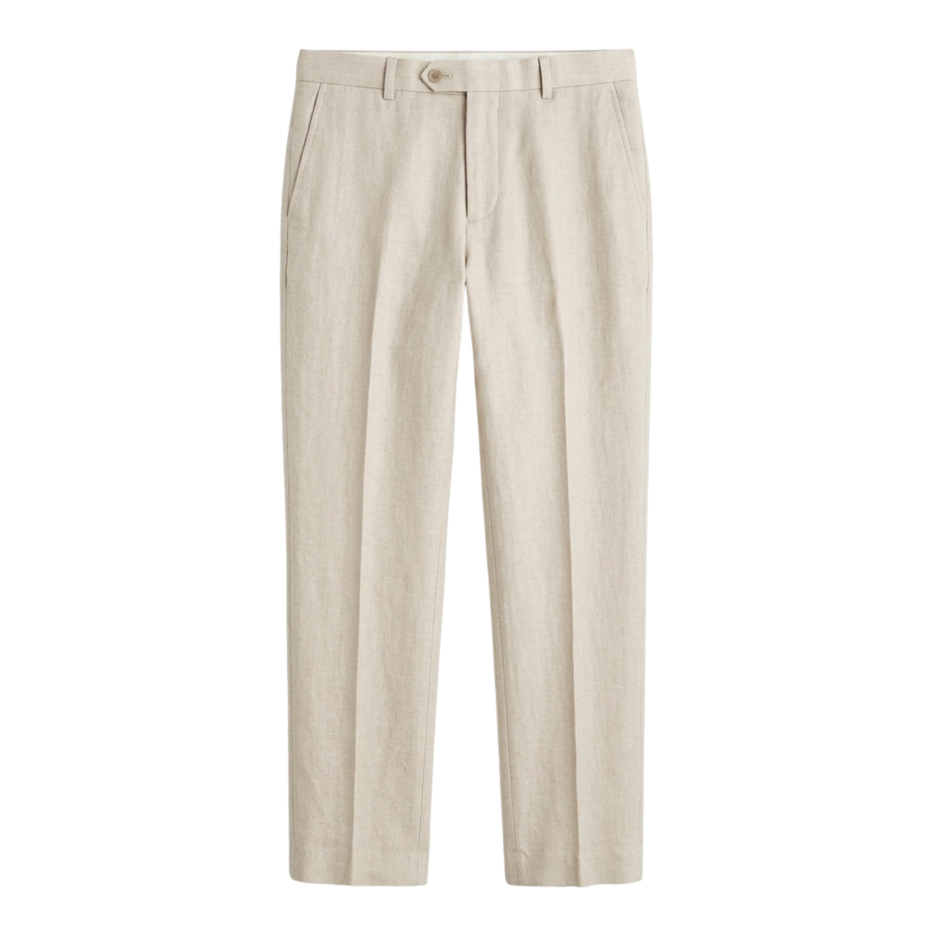 Pantalon en lin pour homme — coupe droite — vacances et plage