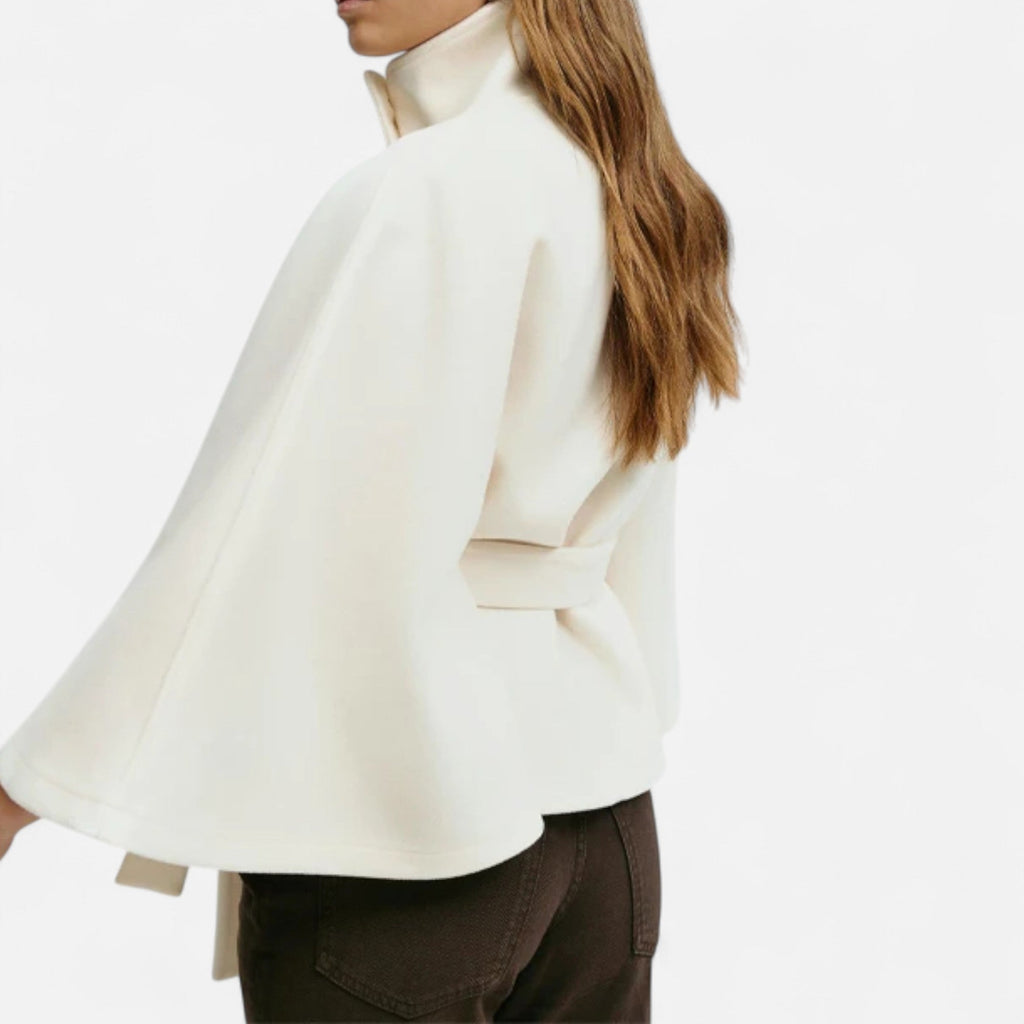 Ancienne Monde | Cape Femme Ceinturée Col Haut Vintagee