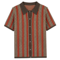 Polo en maille homme — rayures verticales — style décontracté resort