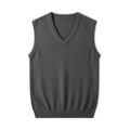 Débardeur homme 100% laine mérinos col en V sans manches coupe classique