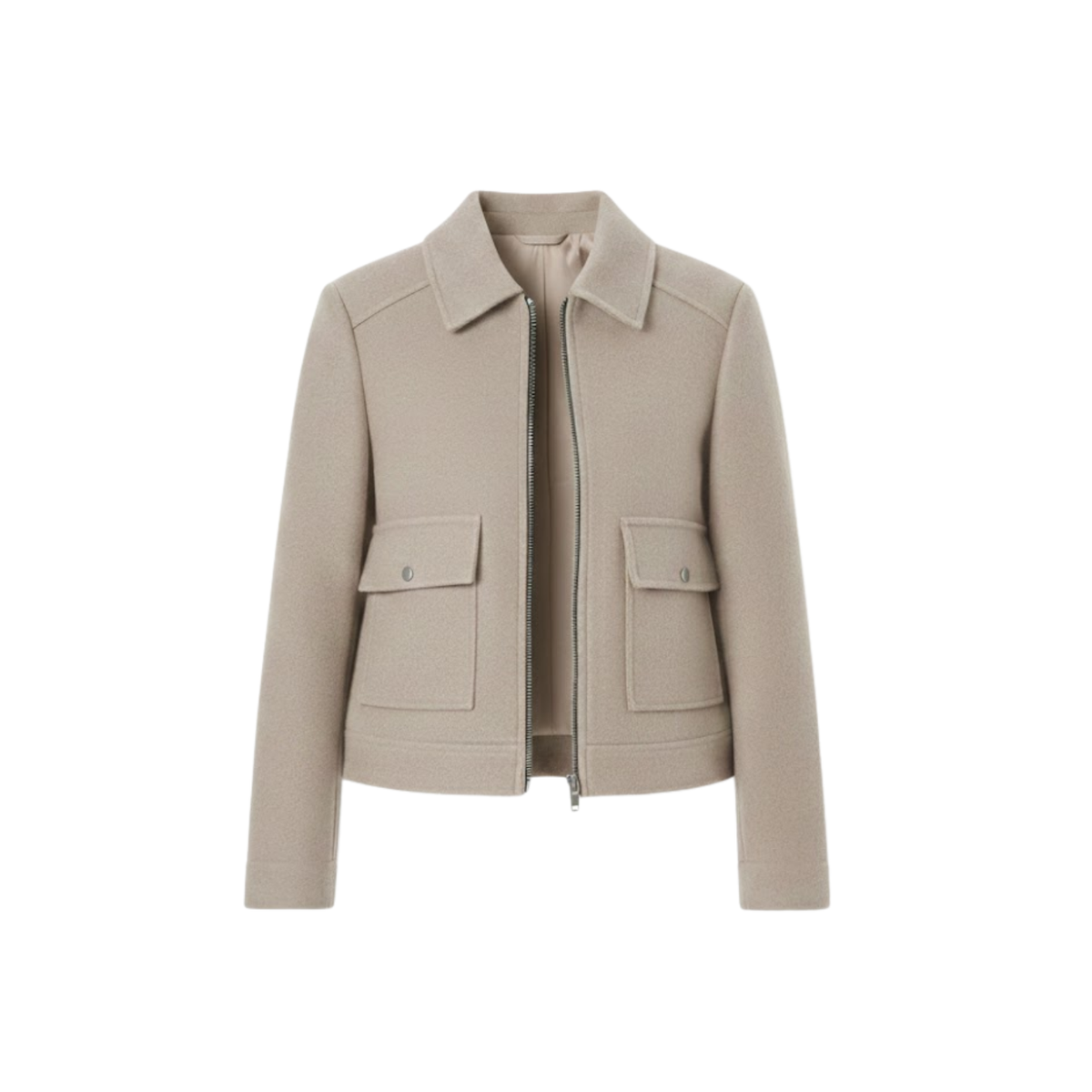 Veste femme courte croisée col tailleur chic structurée décontractée