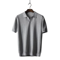 Polo homme en maille piquée texturée à manches courtes — détente