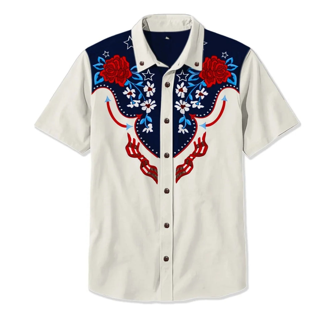 Chemise Western À Motifs Brodés