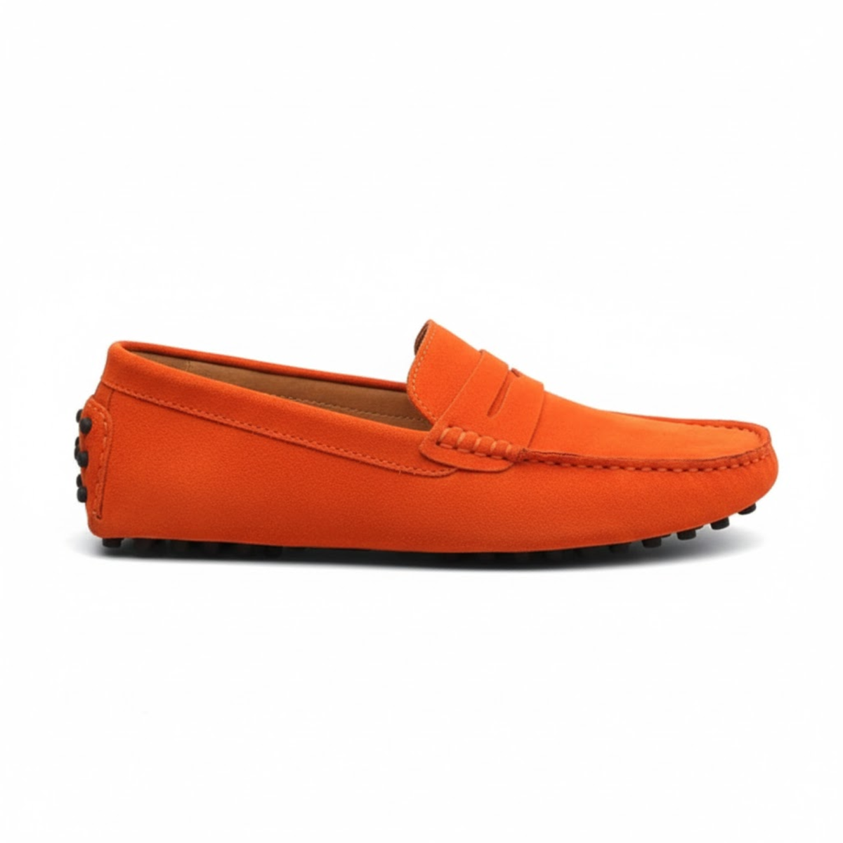 Mocassins en cuir véritable pour homme chaussures de conduite souples à enfiler