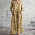 Maxi Robe Fleurie en Lin