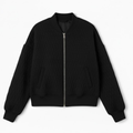 Veste bomber matelassée à col montant et texture gaufrée