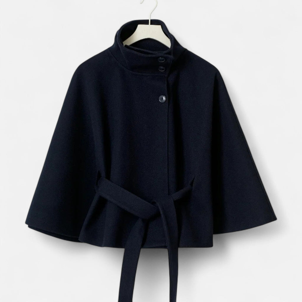 Ancienne Monde | Cape Femme Ceinturée Col Haut Vintagee