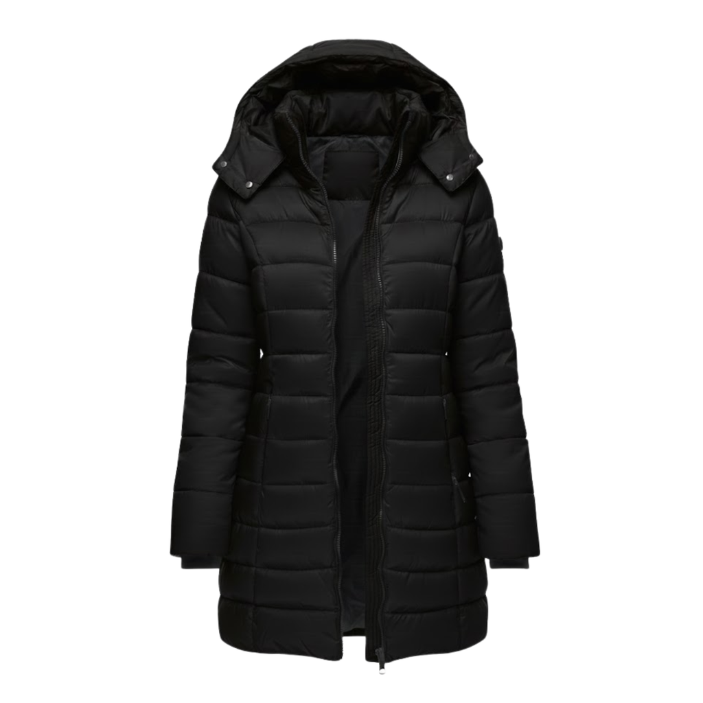 Parka Femme Mi-Longue Matelassée à Capuche