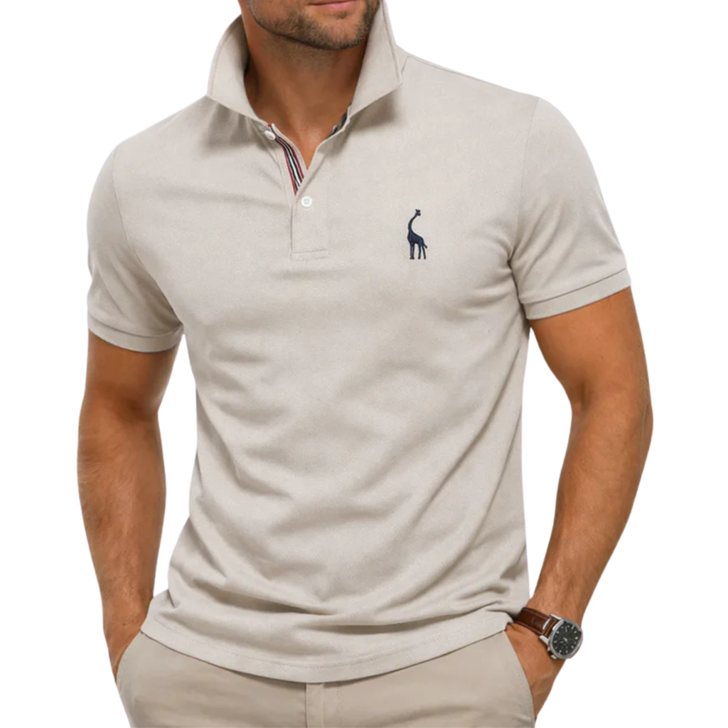 Polo en coton pour hommes — coupe régulière — style quotidien