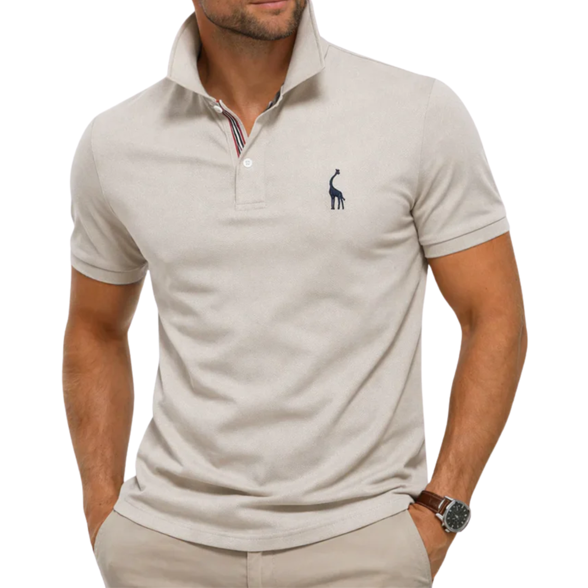 Polo en coton pour hommes — coupe régulière — style quotidien