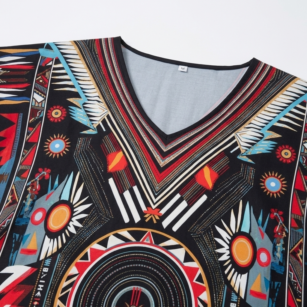 Robe kaftan kimono grande taille — coupe ample — plage et voyage