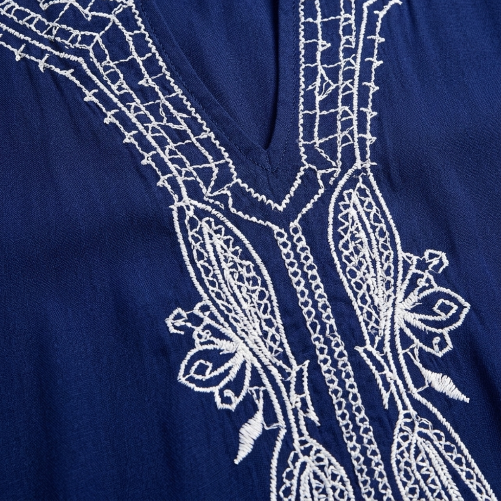 Robe kimono de plage longue — coupe ample — vacances d'été
