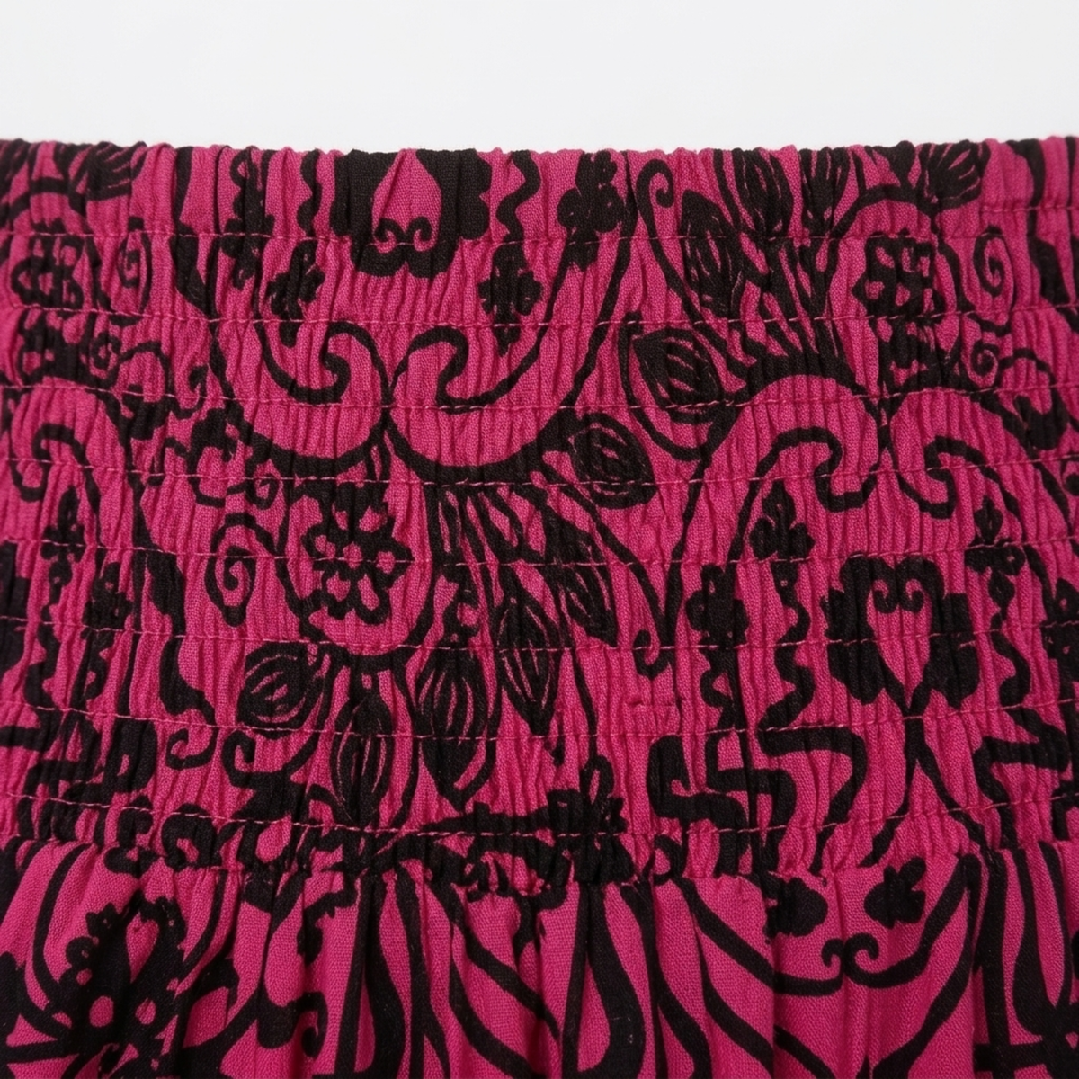 Jupe maxi longue bohème — taille haute élastique — vacances d'été