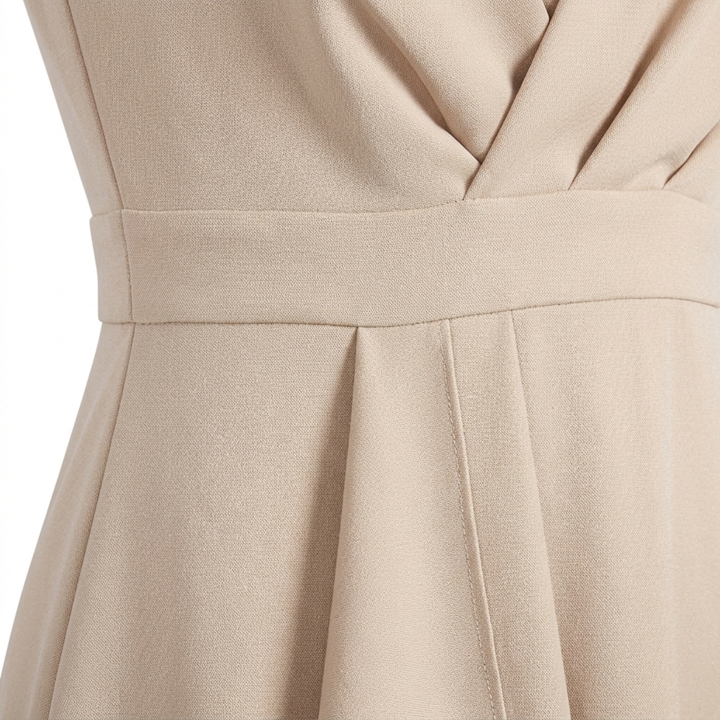 Robe de cocktail mi-longue — décolleté en V et style croisé | occasion spéciale