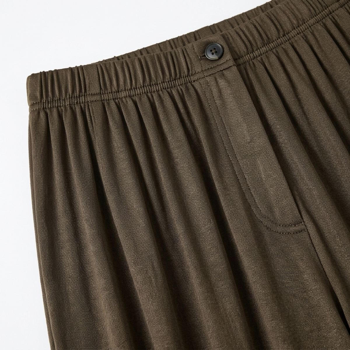 Pantalon large grande taille pour femme à taille élastique drapé fluide