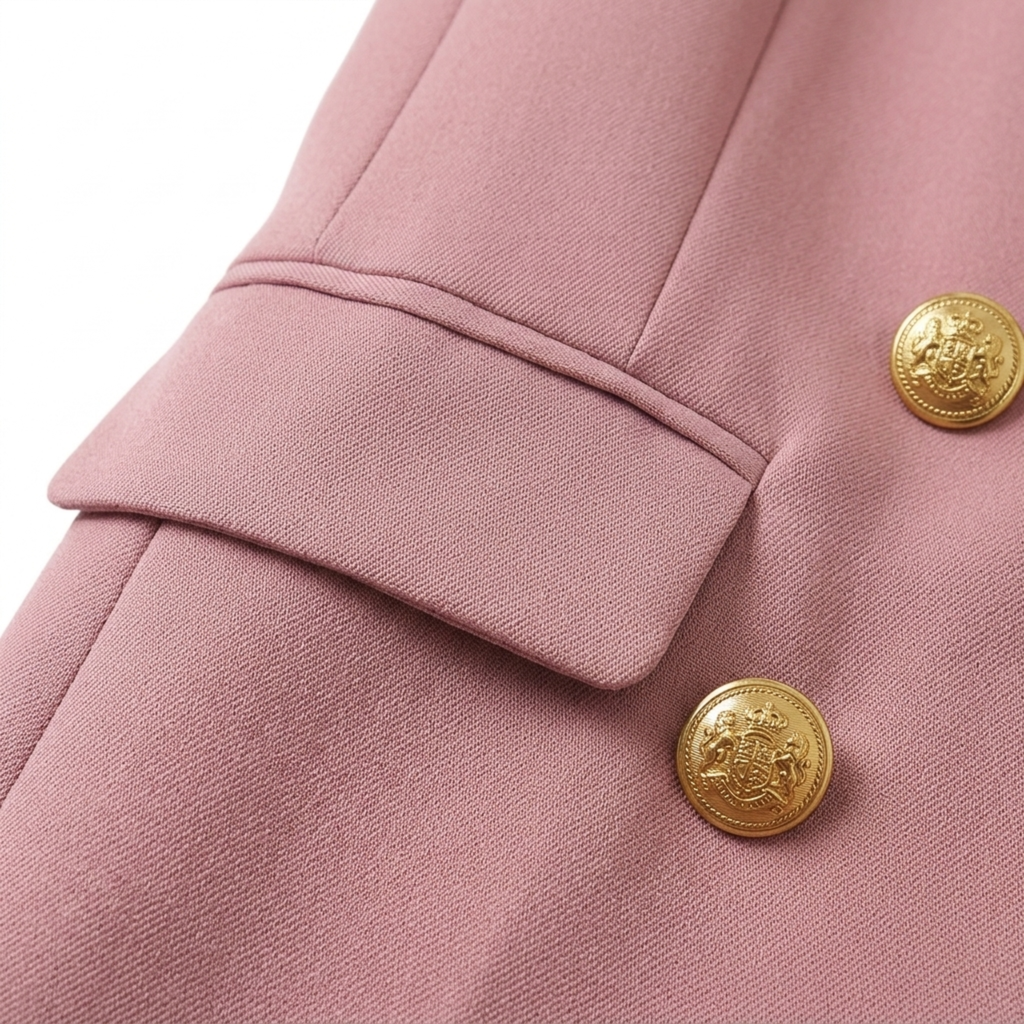 Blazer en Polyester Femme – Croisé et Coupe Ajustée Raffinée Intemporelle