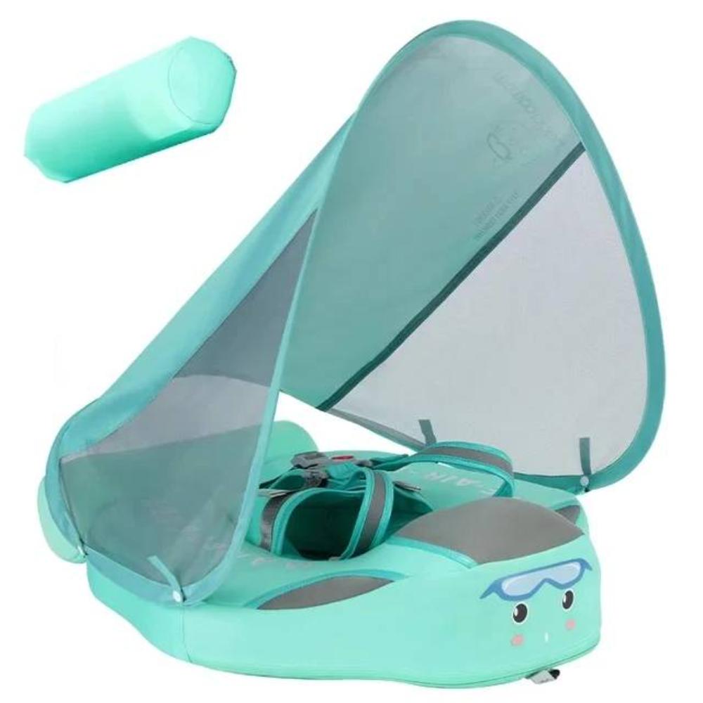 Flotteur de Natation Bébé avec Auvent Amovible et Harnais de Sécurité