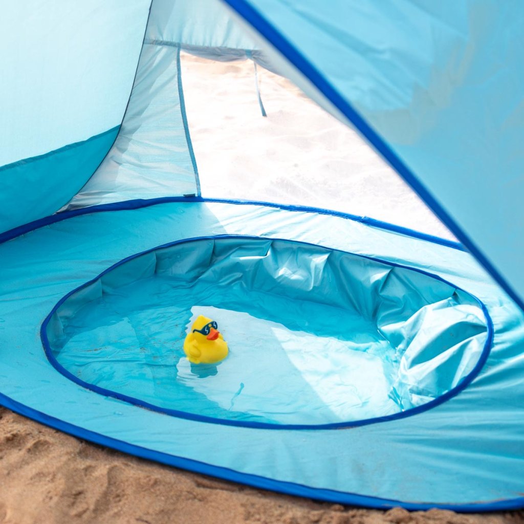 Tente de Plage Bébé avec Piscine Intégrée et Protection Solaire UPF 50+