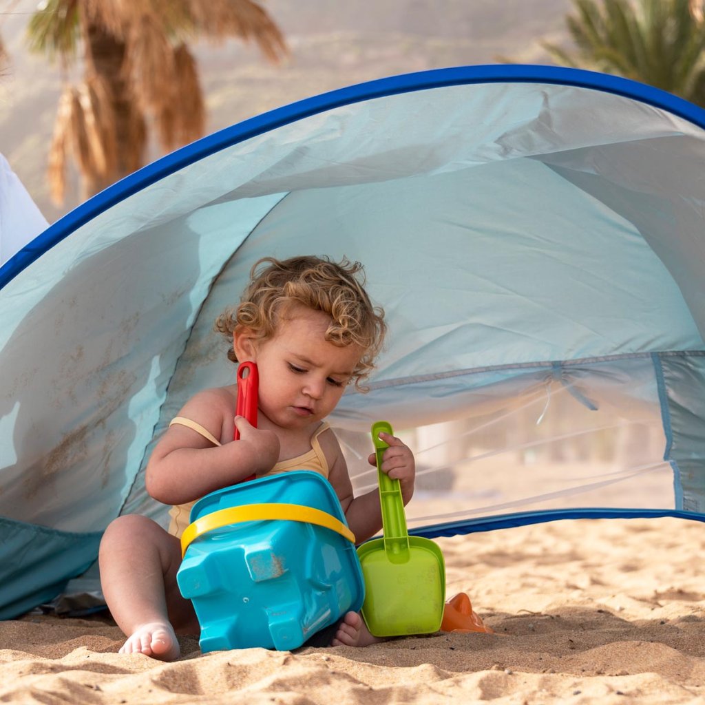 Tente de Plage Bébé avec Piscine Intégrée et Protection Solaire UPF 50+