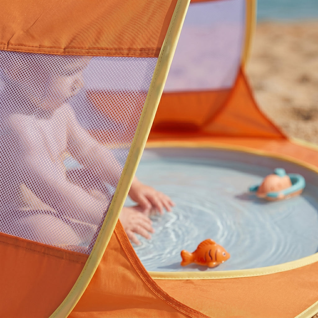 Tente de Plage Bébé avec Piscine Intégrée et Protection Solaire UPF 50+