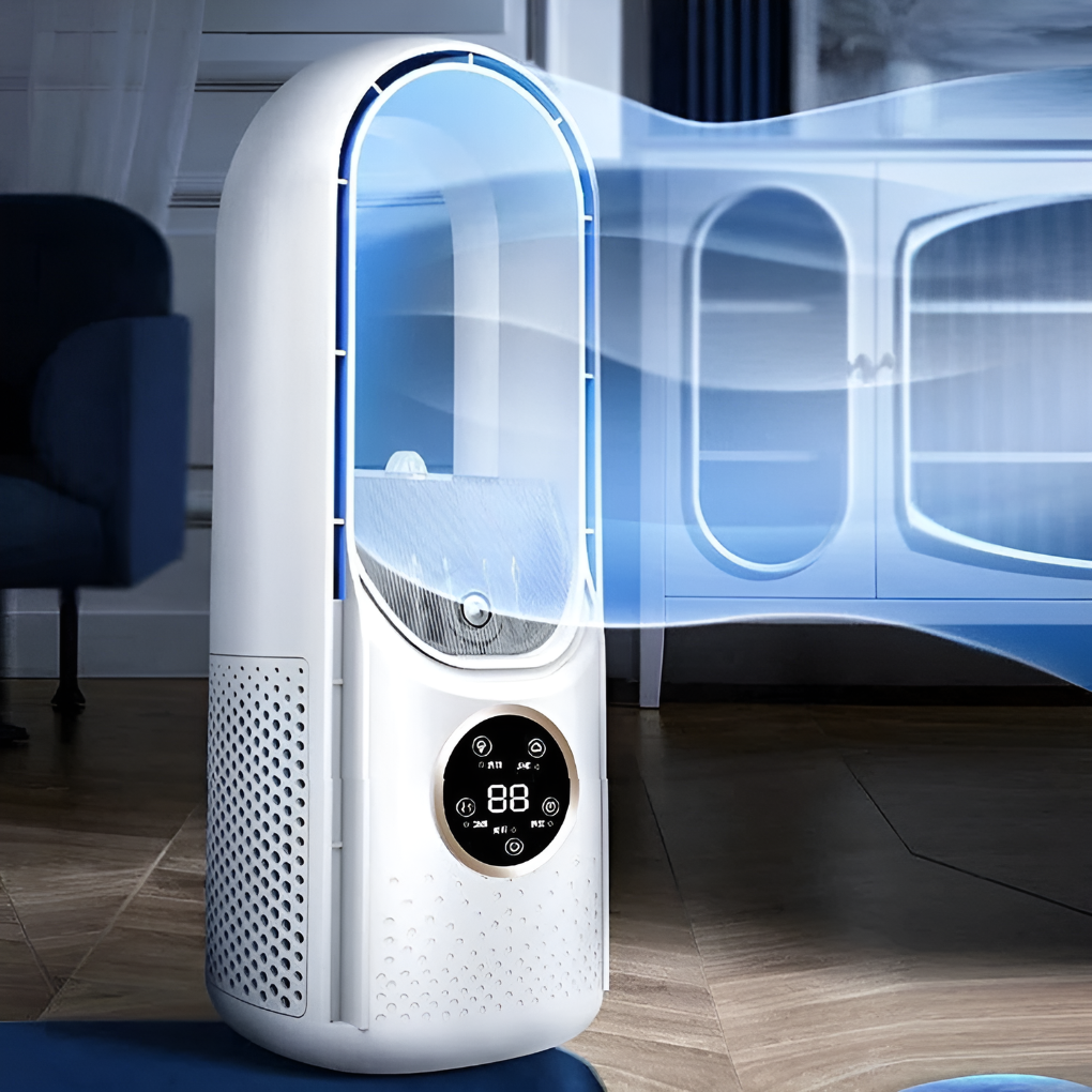 3-Mode Quiet Bladeless Table Fan for Home and Office