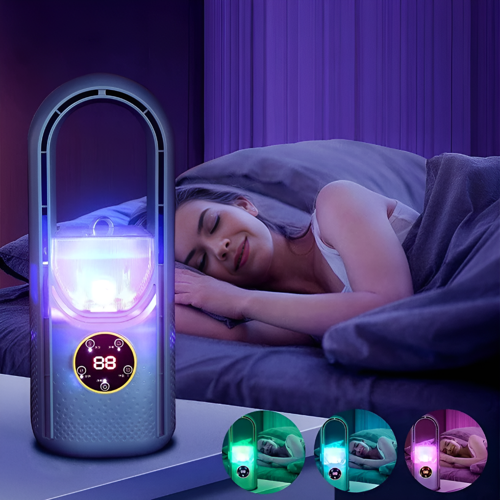 3-Mode Quiet Bladeless Table Fan for Home and Office