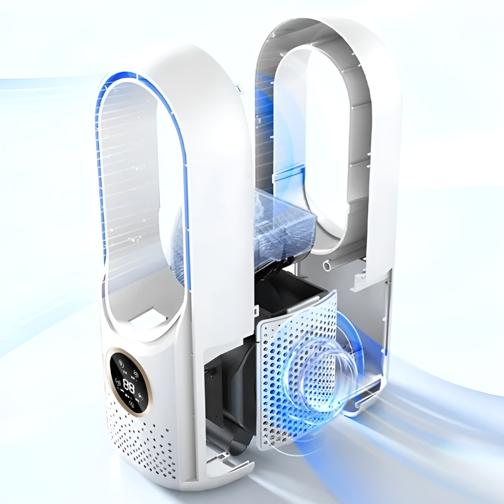 3-Mode Quiet Bladeless Table Fan for Home and Office
