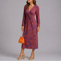 Robe Midi Manches Longues Florale